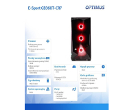 OPTIMUS E-Sport GB360T-CR7 i5/16GB/2000GB HDD/500GB SSD/GeForce GTX 1660/Brak Czarny - 1380057 - zdjęcie 10